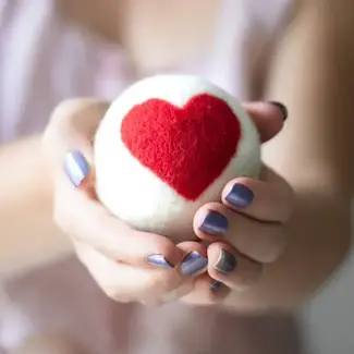 Nepal Wool Dryer Ball - Heart