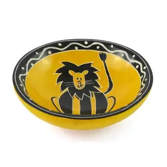 Kenya Cheerful Lion Soapstone Bowl
