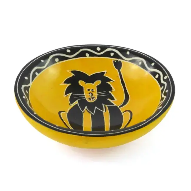 Cheerful Lion Soapstone Bowl