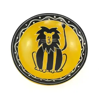 Kenya Cheerful Lion Soapstone Bowl