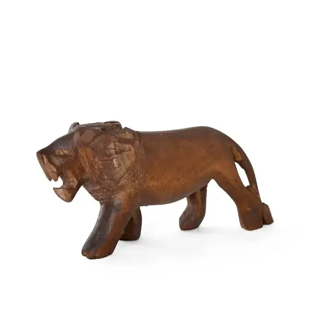 Jacaranda Wooden Lion Sculpture