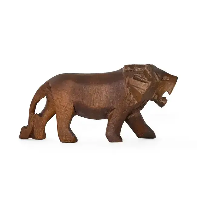 Jacaranda Wooden Lion Sculpture