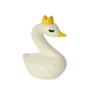Kenya Regal White Soapstone Swan Sculpture