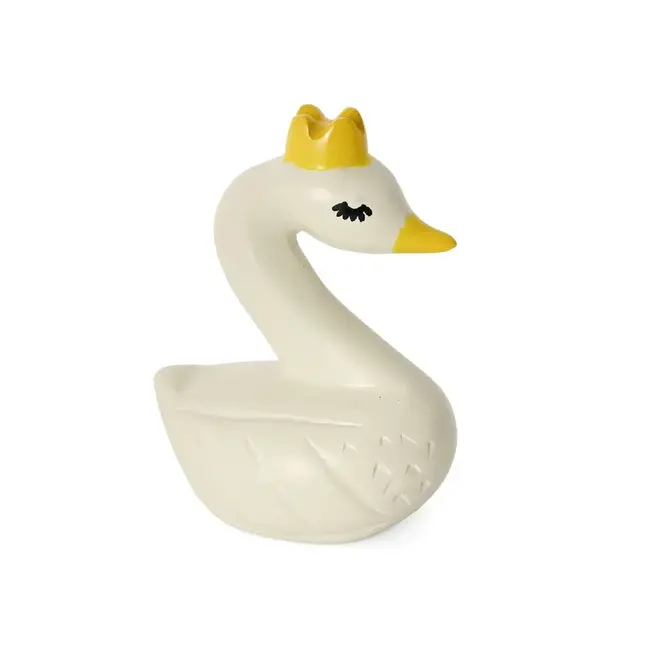 Regal White Soapstone Swan Sculpture