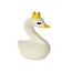 Regal White Soapstone Swan Sculpture