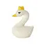 Regal White Soapstone Swan Sculpture