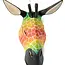 Hand Painted Jacaranda Giraffe Mask