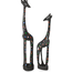 Small Black Jacaranda Giraffe with Rainbow Polka Dots