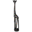 Small Black Jacaranda Giraffe with Rainbow Polka Dots