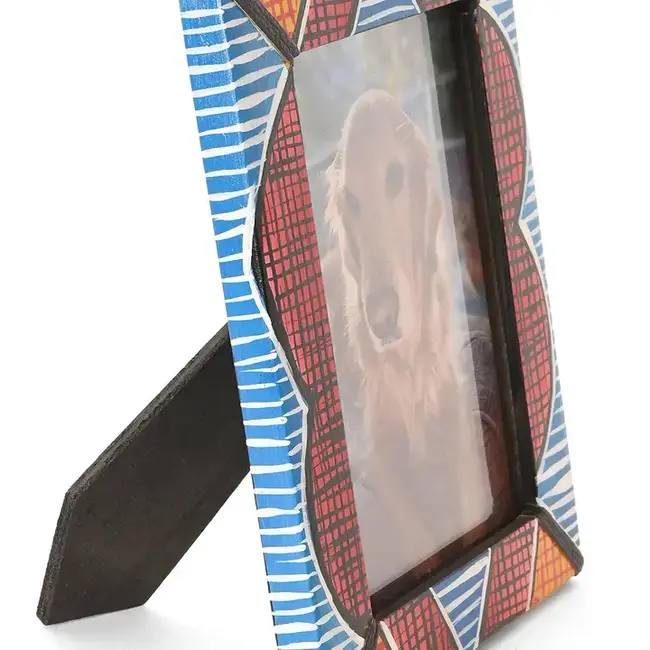 Hand Painted Tingatinga Photo Frame (4x6)