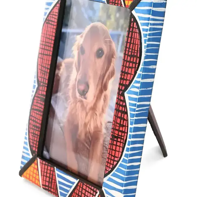 Hand Painted Tingatinga Photo Frame (4x6)