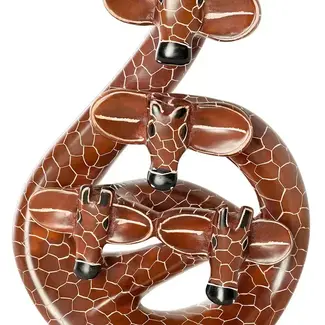 Kenya Giraffe Family of Four Soapstone Sculpture