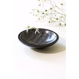 Kenya Segou Squares Mudcloth Decorative Soapstone Bowl