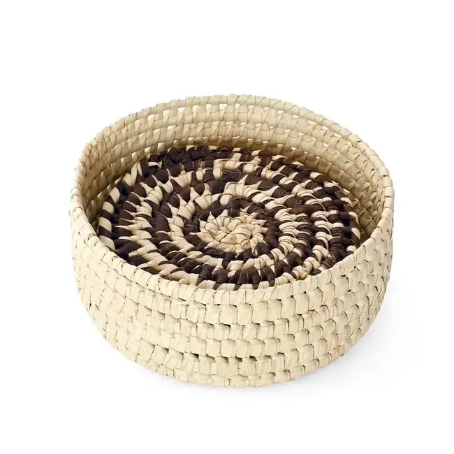 Turkana Doum Palm Coaster Set w/ Holder