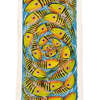 Kenya School of Cichlids TingaTinga Oil Painting