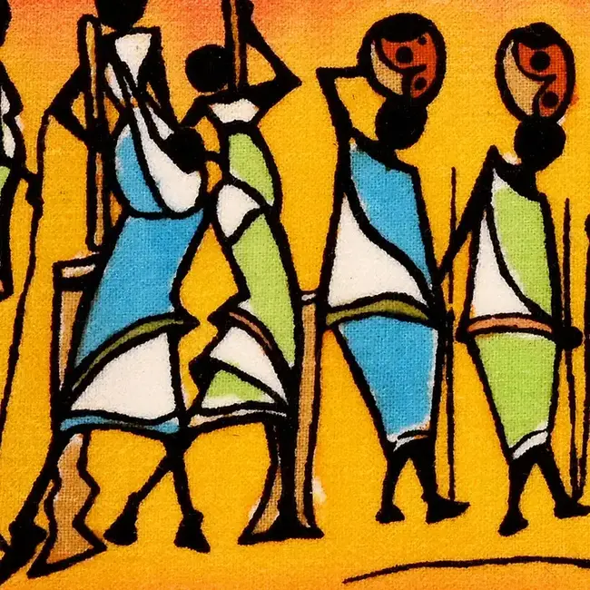 Work Party Wall Batik Art