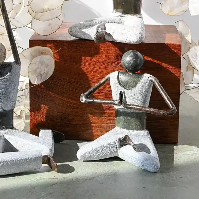 Shona Yogi Sculpture w/ Peaceful Hands