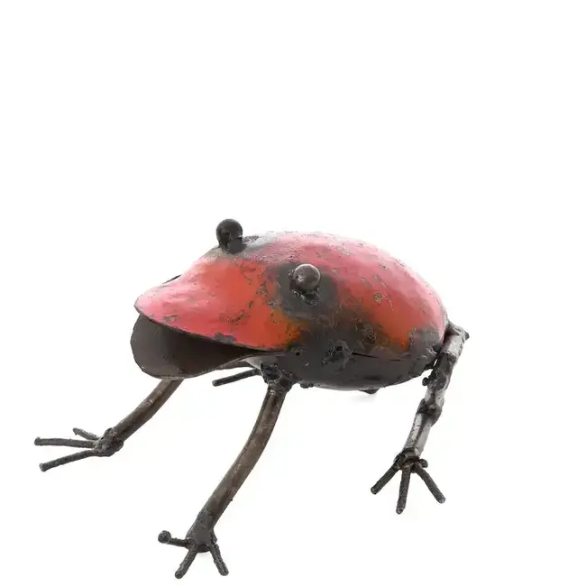 Red Frog Recycled Metal Sculpture