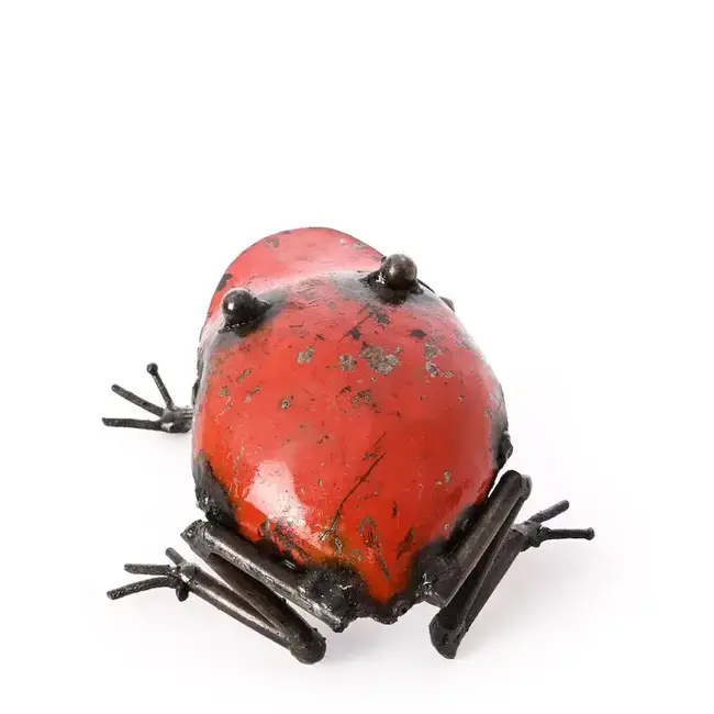 Red Frog Recycled Metal Sculpture