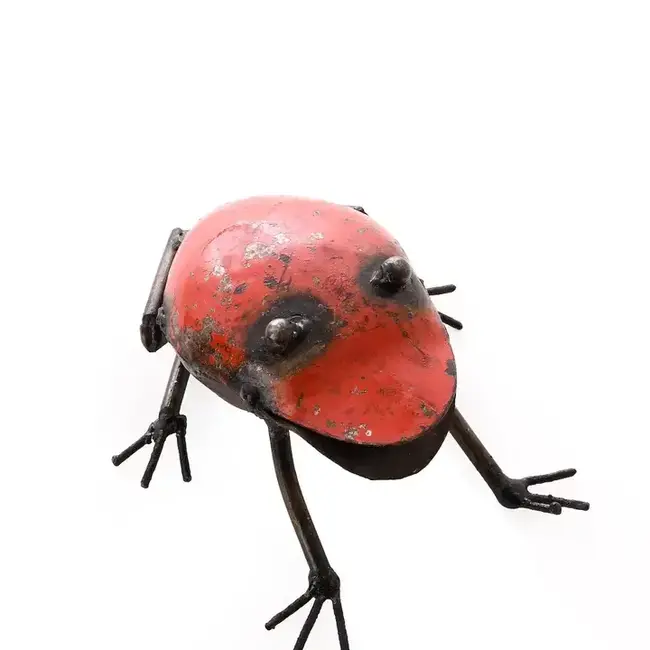 Red Frog Recycled Metal Sculpture