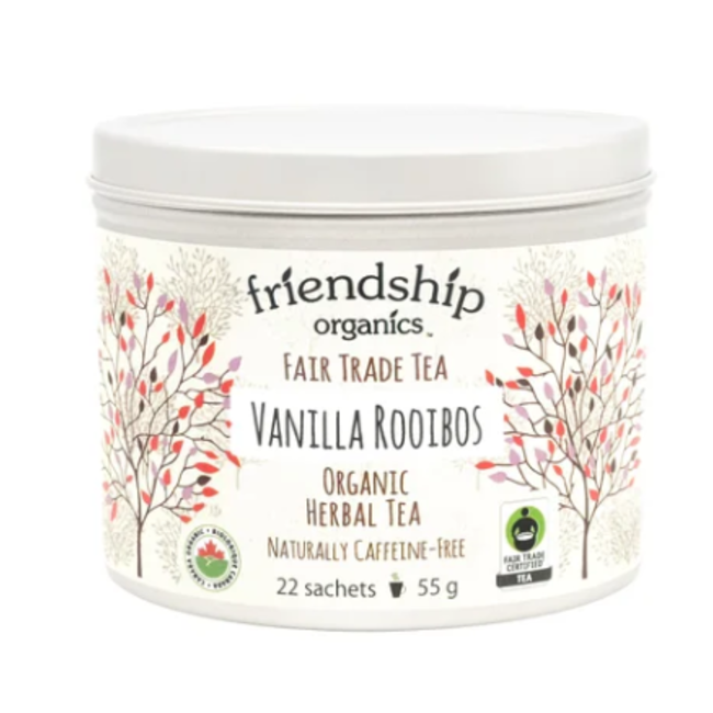 Friendship Organics Vanilla Rooibos Herbal Tea Tin