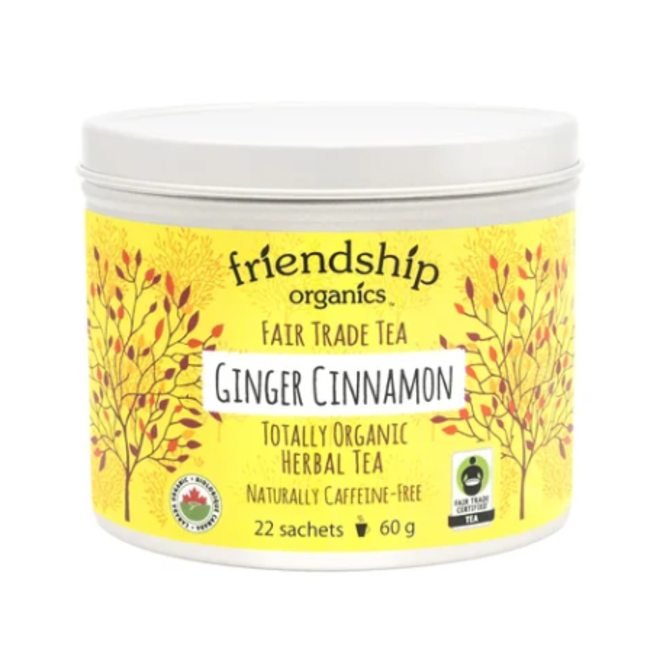 Friendship Organics Ginger & Cinnamon Herbal Tea Tin