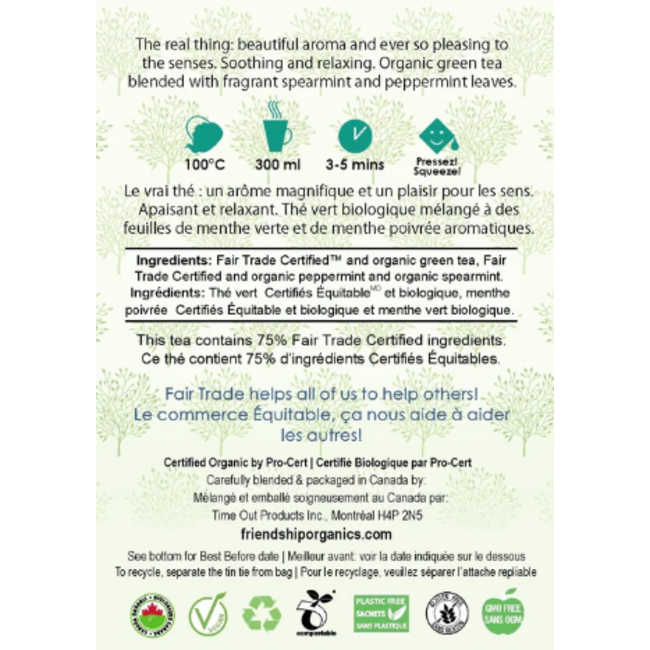 Friendship Organics Moroccan Mint Green Tea Twin Pack