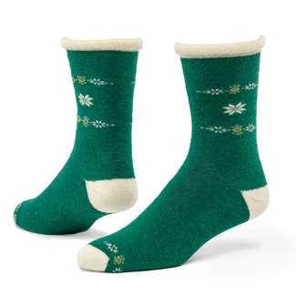 Argentina Wool Snuggle Socks - Twinkle Toes/Green