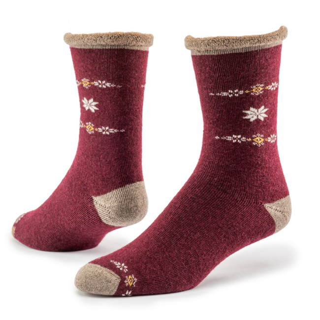 Wool Snuggle Socks - Twinkle Toes/Wine