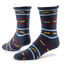 Argentina Wool Snuggle Socks - Berry Stripe/Navy