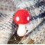 Nepal Red Mushroom Wool Toy/Freshener