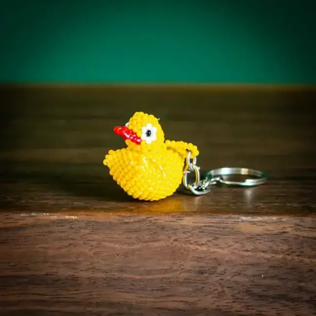 Duckie Beaded Keychain
