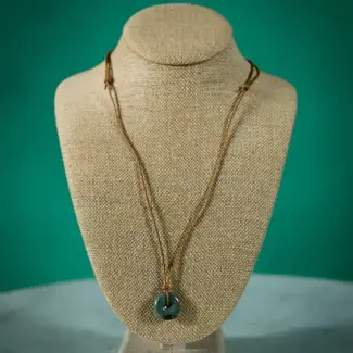 Guatemala Leather Jade Karma Necklace
