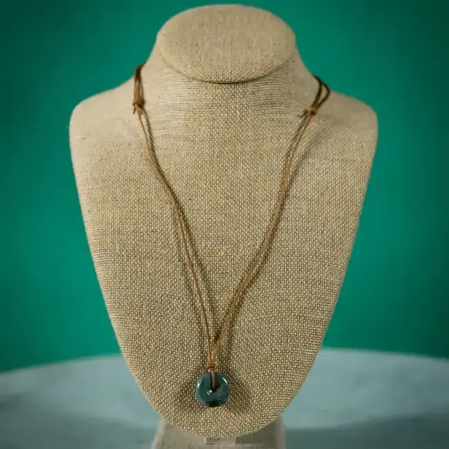 Leather Jade Karma Necklace