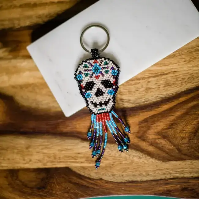 Sugar Skull Skeleton Keychain