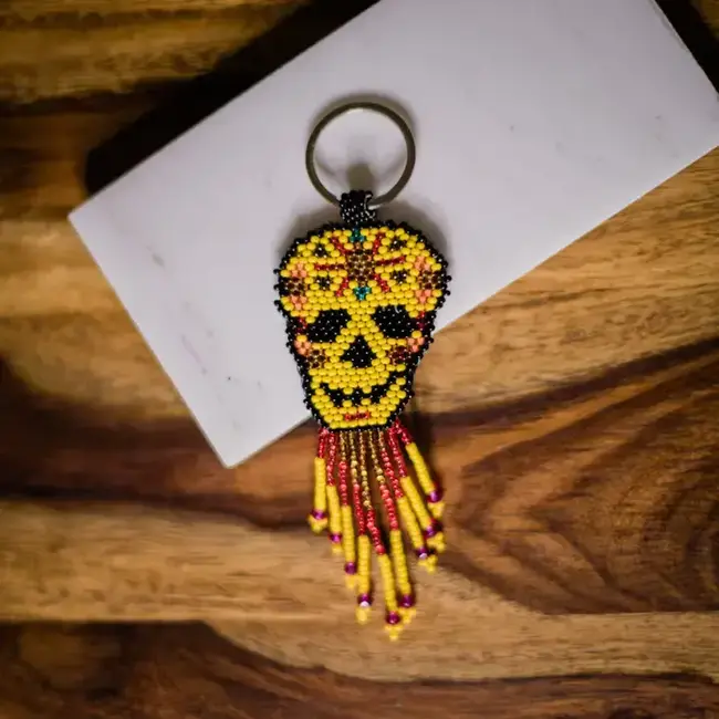 Sugar Skull Skeleton Keychain