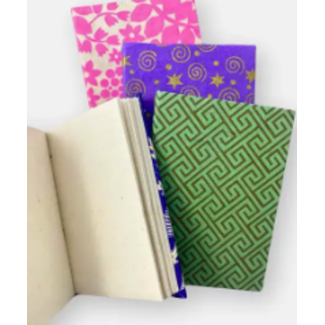 Nepal Lokta Paper Journal - Colourful Print