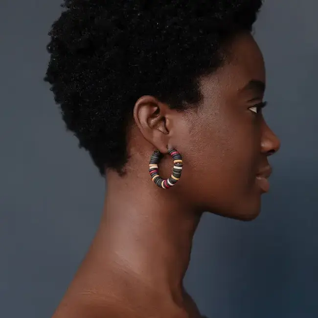 Heishi Hoop Earrings