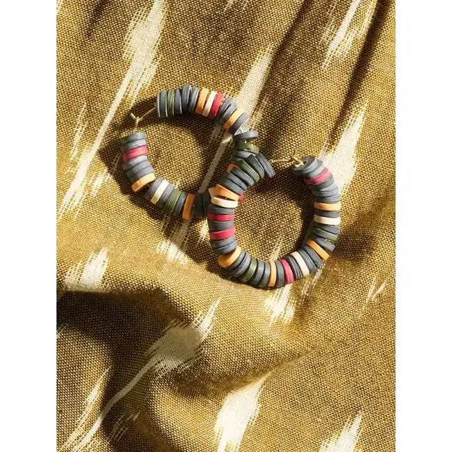 Heishi Hoop Earrings