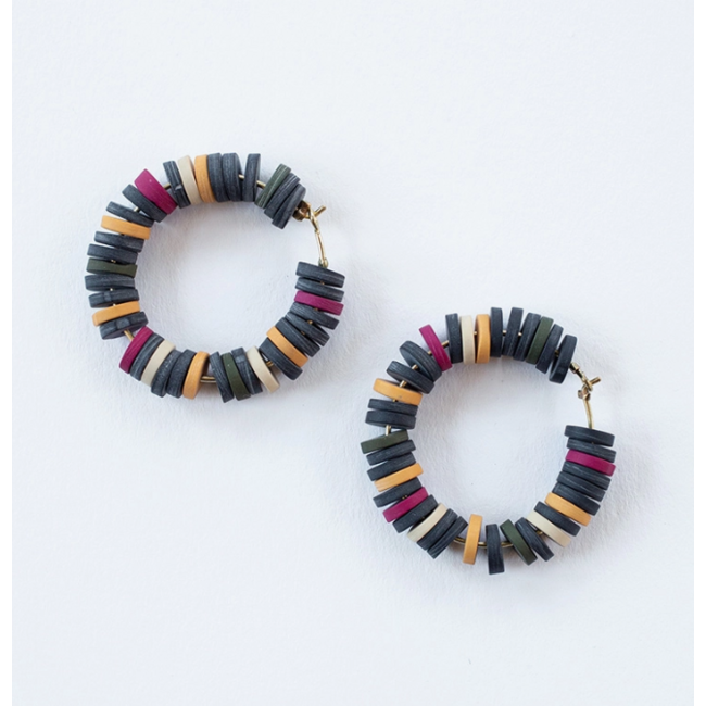 Heishi Hoop Earrings