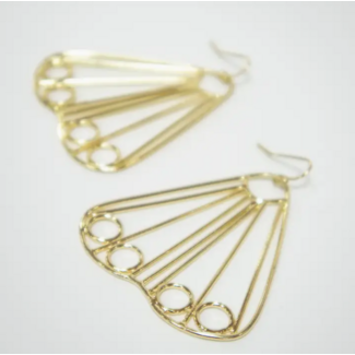 India Wire Wing Earrings