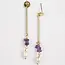 Linear Amethyst Stone Earrings