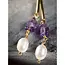 Earrings  - Linear Amethyst Stone