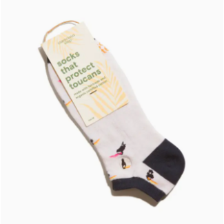 India Conscious Step Ankle Socks That Protect Toucans - Beige