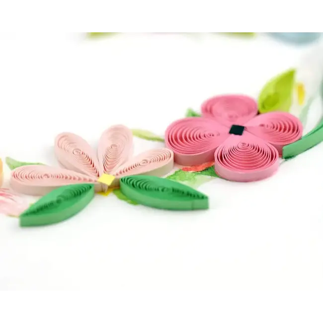 Quilling Card - Floral Heart Wreath
