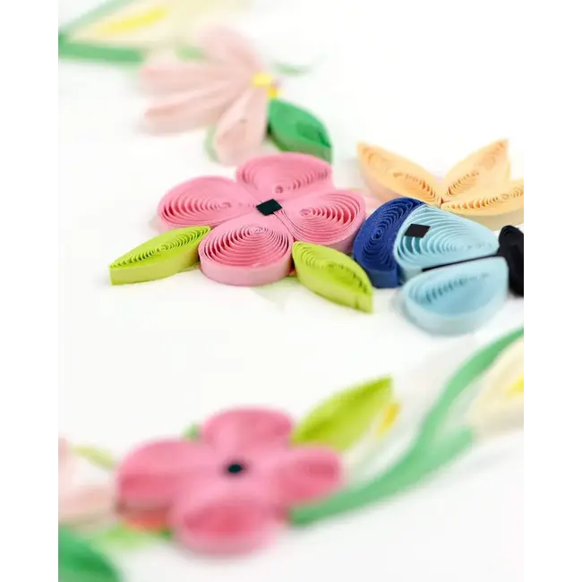 Quilling Card - Floral Heart Wreath