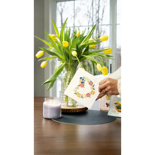 Quilling Card - Floral Heart Wreath