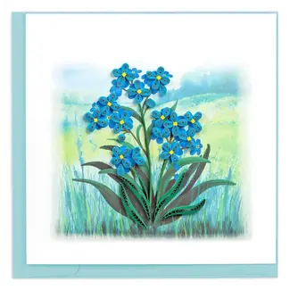 Vietnam Quilling Card - Forget-Me-Not