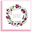Vietnam Quilling Card - LOVE Floral Wreath