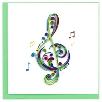 Vietnam Quilling Card - Treble Clef